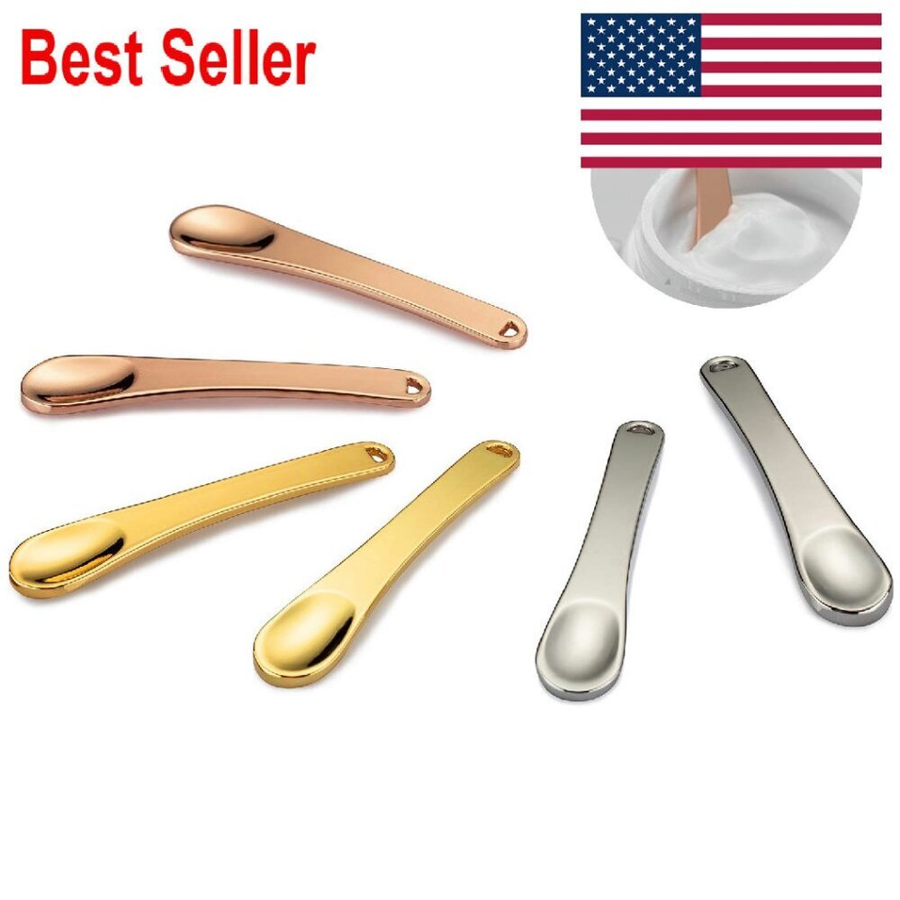 Metal Cosmetic Spatulas Reusable Beauty Tools Minimal Chic Skincare Essentials